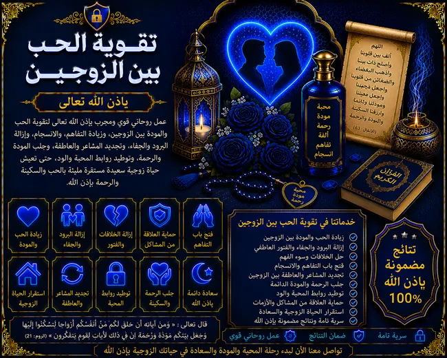 You are currently viewing تقوية الحب بين الزوجين